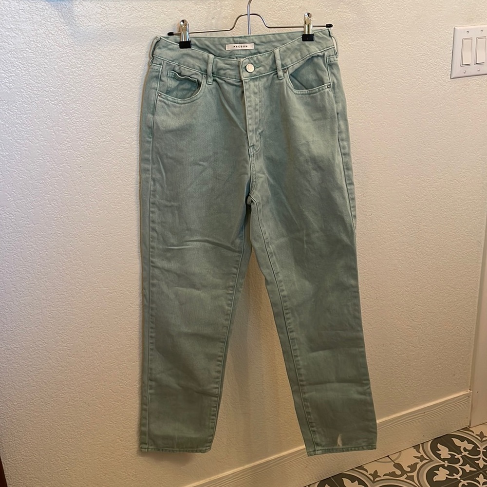 PAC Sun mom jean pale aqua color size 27